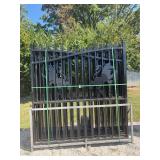 Pallet of Black Metal Gates with Lion Motif