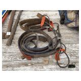 Assorted Lifting Slings Including Rockford Web Sling and Hanes Supply Wire Rope Sling