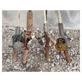 Set of Four Fishing Rods with Baitcasting Reels