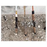 Assorted Fishing Rods and Reels Lot of Three