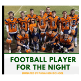 Football Player for the Night - Pana