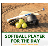 Softball Player for the Day - Pana