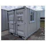 10’ Custom Modified Shipping Container with Side Door and Window