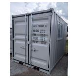 12’ Custom Modified Shipping Container with Side Door and Window