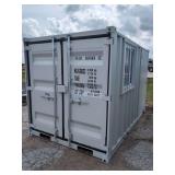 10’ Custom Modified Shipping Container with Side Door and Window