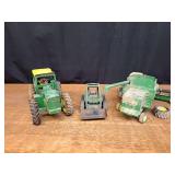 (3) John Deere 7520, Combine, Skid Steer Ertl