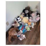 Assorted Stuffed Animals and Plush Toys Collection