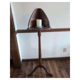 Freestanding Wooden Corner Pedestal Stand with Display Niche