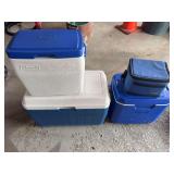 Lot of Three Coleman Coolers and One Arctic Zone Soft Cooler