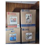 Assorted Decorative Pillows and Teddy Bears in Storage Boxes Lot of 4