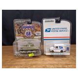 (2) 1/64 Sherman Tank + USPS Truck NIB Green Light