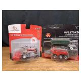 (2) 1/64 MF WR265 Windrower + 2270XD Baler NIB Ertl