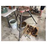 Ridgid No. 450 Tristand Vise with Pipe Threaders, Cutters, and Accessories