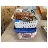 Painting and Drywall Supplies Lot including Roller Covers, Sponges, and Trays
