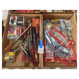Assorted Hand Tools, Hardware, and Fasteners Lot