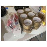 Packing Tape Rolls and Dispenser Lot
