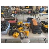 Assorted DeWalt Cordless Power Tools, Chargers, and Accessories