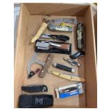 Assorted Pocket Knives, Multi-Tools, and Blades Collection