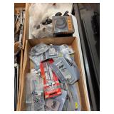 Assorted Hardware Lot including Barrel Bolts, Hasp Latches, Springs, and Timken Seal