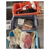 Assorted Plumbing and Electrical Hardware in Totes