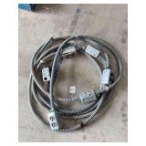 Armored Electrical Cable Harness with Multiple Metal Junction Boxes and Outlets
