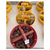 Assorted Threaded Pipe Fittings in Stacker Portable Storage Organizers