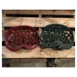 2 cast iron seats