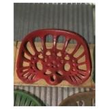 Red cast iron seat