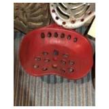 Red cast iron seat