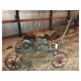 Steam engine pump on fancy cart. C.R. Pump Co. Cedar Rapids, Iowa 103
