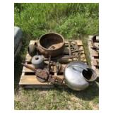 Milker bucket, hay fork, creamp seperator vat