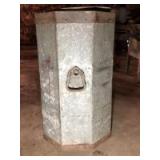 Galvanized cream can cooler