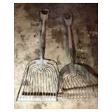 2 potato scoop shovels