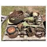 Pallet of pulleys