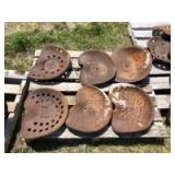 Pallet of 6 steel seats