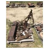 Hay fork, water trough, misc. pallet