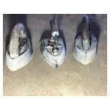 3 sad irons, Beston Earth is one, heated on wood stove