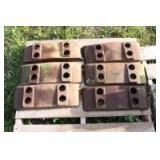 6 John Deere weights. Number R117598