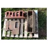 2 front weight brackets and one weight