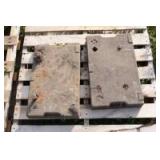 2 front slab weights