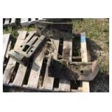 2 John Deere starter weights number T22444T one slab weight number 2306318R-1008-62