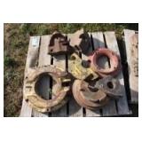 pallet of assorted weights