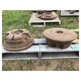 2 Case front wheel weights. No. 55-556-R1