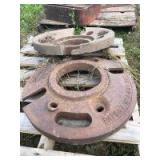 2 F&H weights. John Deere or Massey Harris