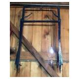 Blue hay fork