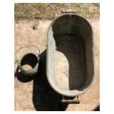 Copper Washtub and pot 