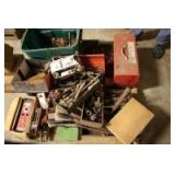Misc tools, porter cable belt sander, dayton SCR control, screw drivers, cylinders, wrenches, files, fly cutters