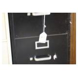 Locking 4 drawer black file cabinet
