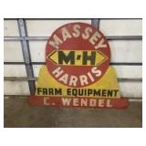 Massey Harris Farm Equipment, C. Wendel Sign