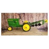 Customized Ertl John Deere 4020 Diesel pedal tractor set